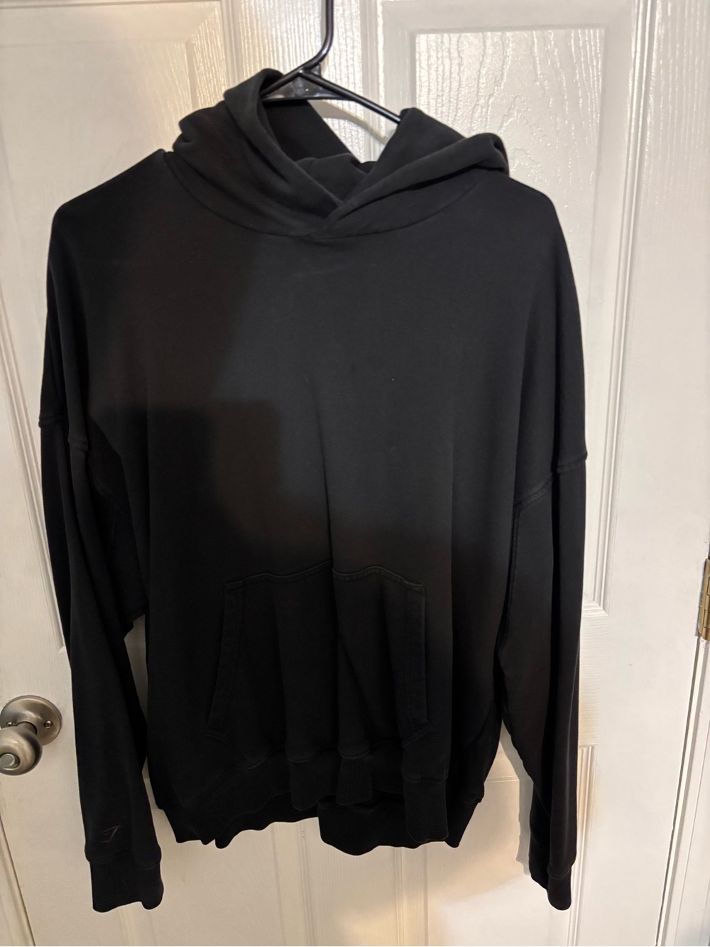 Gymshark Black Pullover Hoodie with Kangaroo Pocket